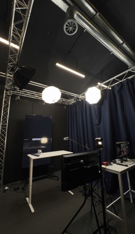 The Manchester studio rig floor between broadcasts