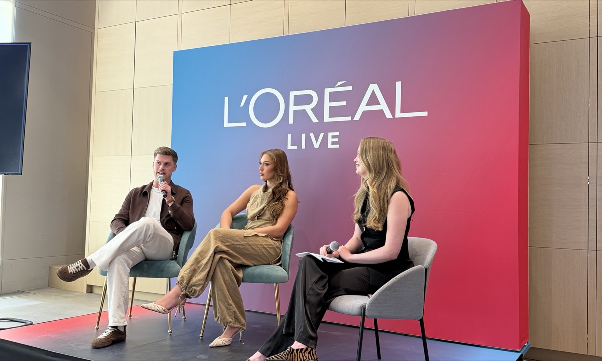 The L'Oréal LIVE panel on stage at a Somerce strategy day